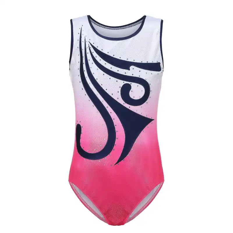 Leotards Sparkle Ballet Dance Dress One Piece Sleeveless Gymnastics Athletic Costume for Little Girl 4-8 Years Old