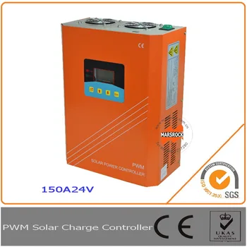 

150A 24V Solar charge controller,regulator with RS232 for Communication and LCD display, fan cooling for off grid solar system!!