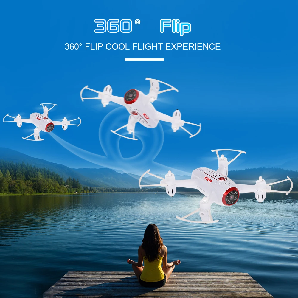 Syma X22W Wi-Fi FPV 0.3MP Camera Drone Selfie Mini Drone 2.4G 4CH 6-Axis Aircraft Altitude Hold RC Quadcopter RTF Dron (13)