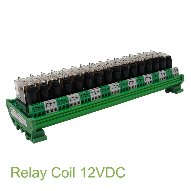 16 каналов 1 SPDT DIN Rail Mount OMRON G2R 12 В DC/AC с модулем реле интерфейса предохранителя|omron