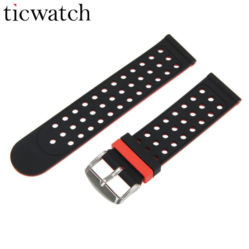 

20mm Universal Replacement Silicon Watch Bracelet Strap Dual Color for Ticwatch 2 for Xiaomi Huami Amazfit Bip