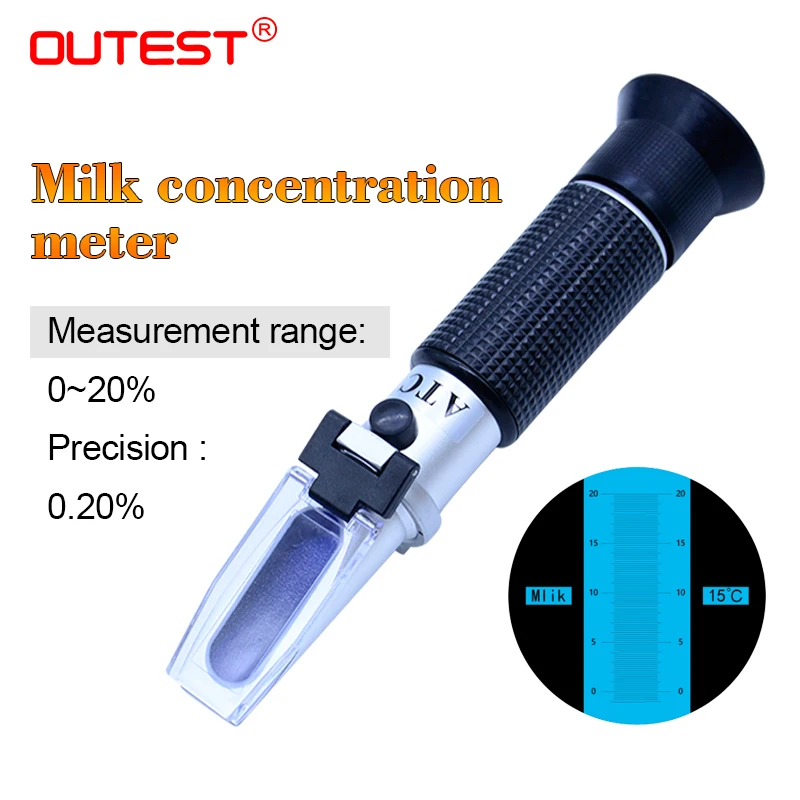 ATC рефрактометр Брикса анализатор спиртометр автоматический рефрактометр пиво мед антифриз соленость молоко сахар метр рефрактометр - Цвет: Milk meter