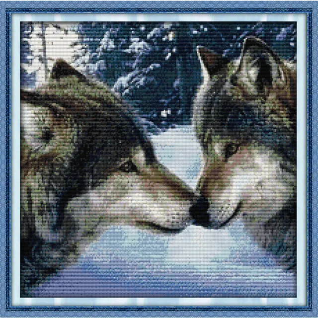 Needlework diy dmc Chinese cross stitch wolfs Wolf 14CT 11CT DIY Needlework Counted Cross-stitch Sets For Embroidery Cross Craft 5