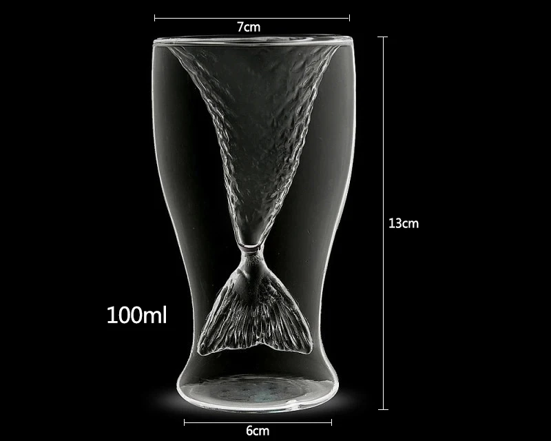 1 шт. 100 мл Русалка бокал для вина/Русалка рюмка водочная пивная кружка Русалка для стакана для коктейля чашки