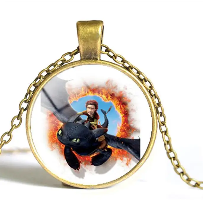 

Movie How to Train Your Dragon Cosplay Necklace Kids Toys How to Train Dragon Figure Pendants Necklace Children Birthday Toys