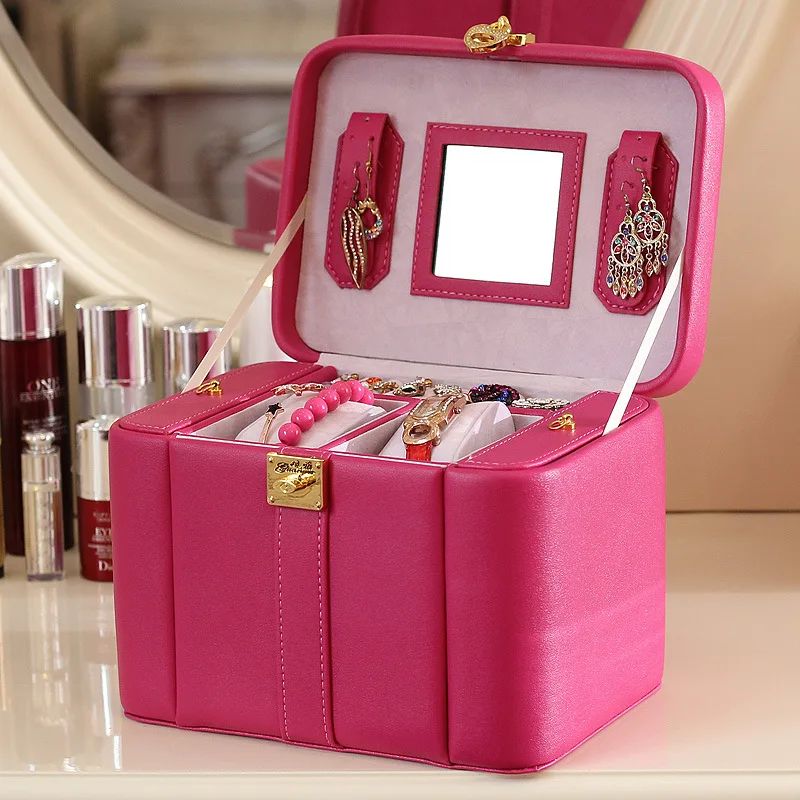 Korean style jewelry box wood frame structure jewelry display high