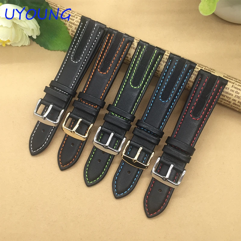 Quality Genuine Leather Watch Band 21mm Style Strap With