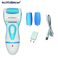 KIMISKY синий перезаряжаемый Электрический инструмент для ухода за ногами педикюрные инструменты пилка для ног педикюрный бархатный Гладкий пирог Callos ног роликовая головка