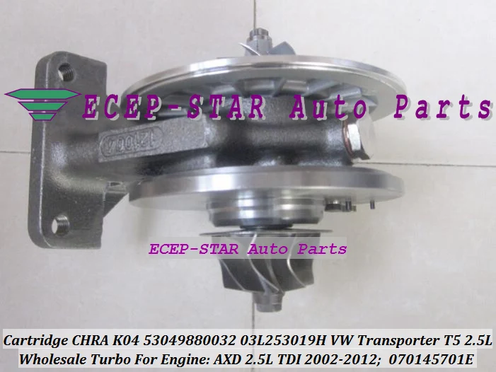 Turbo Cartridge CHRA K04 53049880032 53049700032 03L253019H 070145701E Turbocharger For VW Transporter T5 TDI AXD 2.5L 2002-2012 720931 (1)