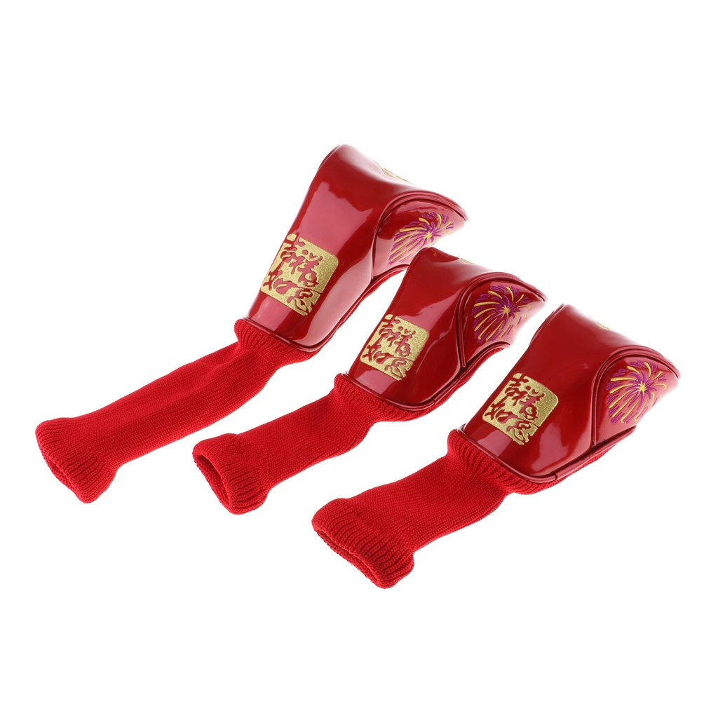 3 Pieces Golf Club Headcovers for Driver Fairway Hybrid for Men Women, Great Golf Enthusiast Gifts, Durable and Reliable