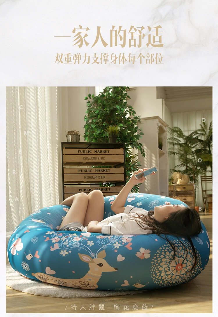 Луи мода ленивый диван один мешок фасоли ткань искусство стул татами творческий спальня гостиная