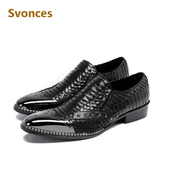 

Zapatillas Hombre 2019 Mens Dressing Shoes Luxury Serpentine Breathable Designer New Male Casual Flats Brand Gentleman Pointy