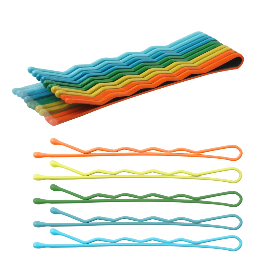 10pcs/set Bobby Pins Girls Hair Clips Rainbow Hairpins Barrette Metal