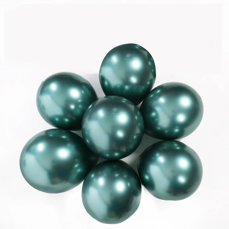 10 шт 10-дюймовые латексные шары хром металлик темно-зеленый Светящийся синий шар для дня рождения свадьбы украшение дома поставка