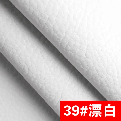 39 # белая высококачественная ткань из искусственной кожи как leechee для