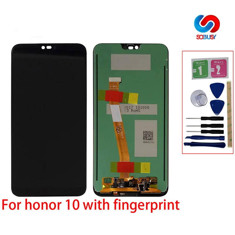 

5.84" LCD With fingerprint For Huawei honor 10 COL-AL00 COL-AL10 COL-L29 LCD Display Touch Screen Digitizer Assembly LCD Replace