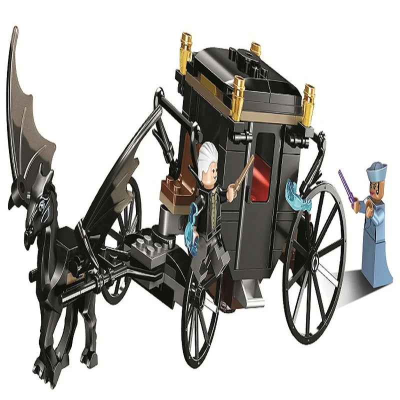 

144pcs Magic Fantastic Beasts Grindelwald Escape carriage 11008 Model Building Block Toy Brick Harri Potter Compatible Legoings