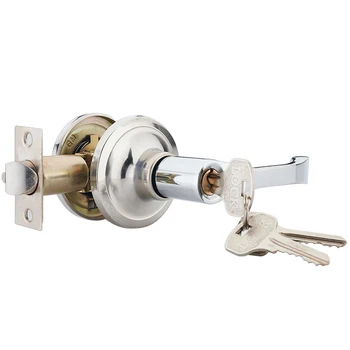 

Zinc Alloy Door Lock Bathroom Handle Lock with keys Interior Door Pull Lock Security Tubular Leverset Door Lock Furniture Tool