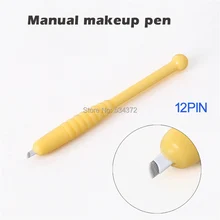 10 шт.* 12 Pin ручка-держатель игл одноразовая ручная Перманентная ручка для бровей губ