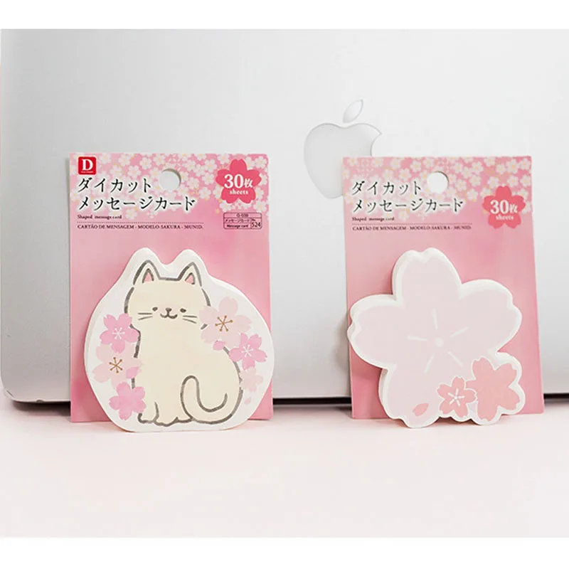 

Creative Memo Pads Cute Cherry Series Note Message Card Cat Note Paper Mini Clipboard Memo Pad Notes Office School Supplies