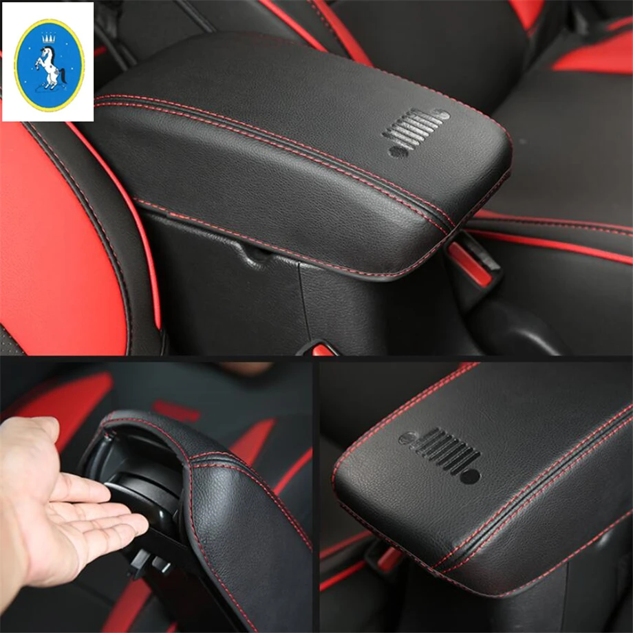 

Yimaautotrims Auto Accessory Seat Center Armrest Storage Box Protection Cushion Pad Cover Fit For Jeep Compass 2017 2018 2019
