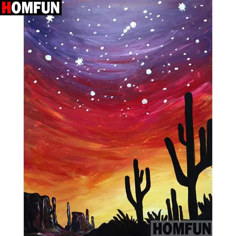 

HOMFUN Full Square/Round Drill 5D DIY Diamond Painting "Oil painting landscap" Embroidery Cross Stitch 3D Home Decor Gift A17529