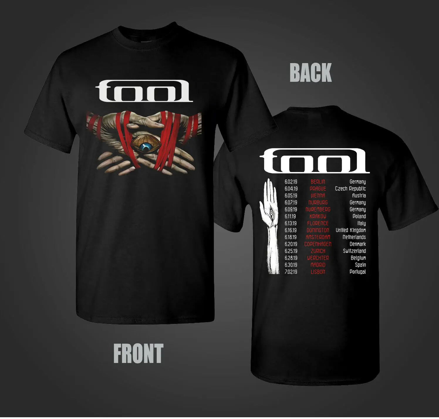 

TOOL Band - Tour 2019 T-shirt Concert Size S - 3XL