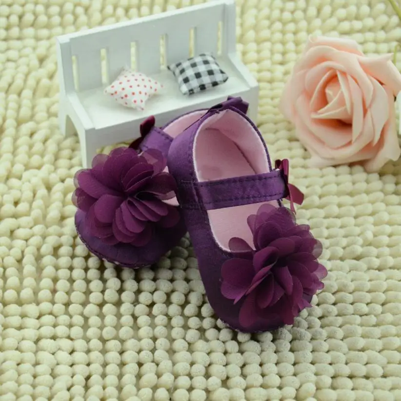 Детская обувь для маленьких девочек; прогулочная обувь с бантом и цветочной подошвой