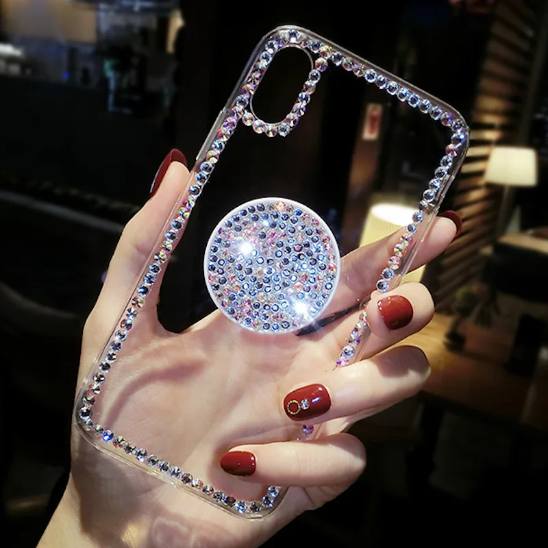 

Fashion Simple Rhinestone clear phone case For Samsung galaxy j2 j4 j5 j6 j7 J8 a5 a6 a7 a8 2017 2018 prime plus pro