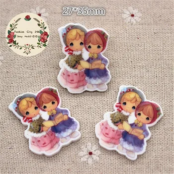 

10pcs New Design Kawaii Girls Reading Planar Resin DIY Craft Scrapbooking,27*35mm