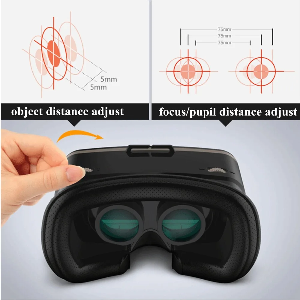 Очки виртуальной реальности 3D очки VR гарнитура коробка для мужчин и женщин очки виртуальной реальности глаз трав для Google Cardboard смартфон