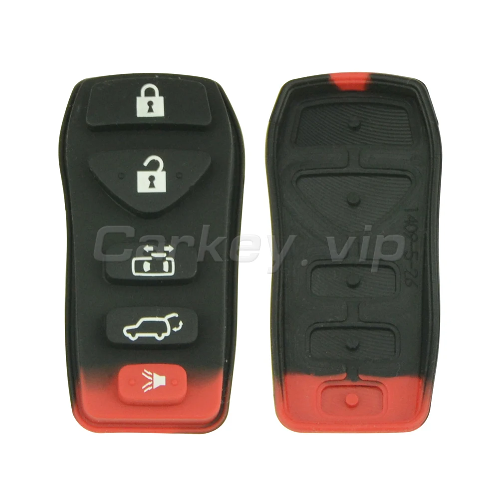 Remotekey дистанционного fob ЗАМЕНА резиновый кнопочный коврик 5 Кнопка для Nissan Quest 2004