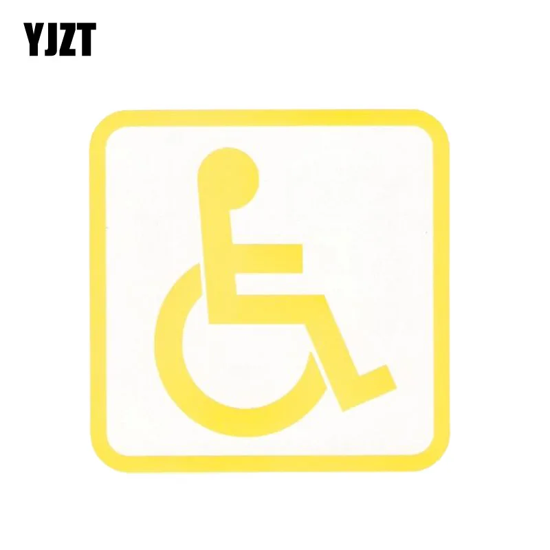 

YJZT 14CM*14CM Personality Disabled Driver PVC Motorcycle Car Sticker 11-00097