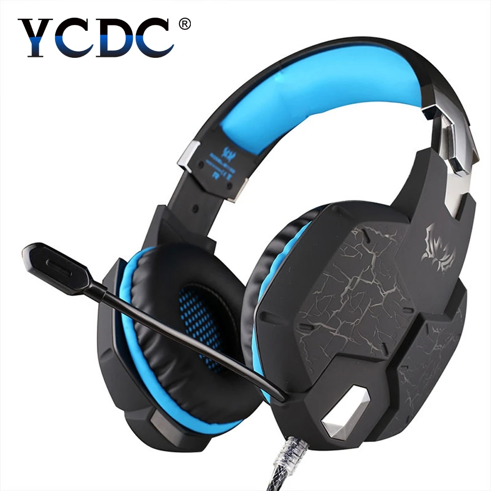 

KOTION EACH G1100 Professional Gaming Headset PC gamer Headphone with Mic Breathing LED Light Vibration Function for Computer
