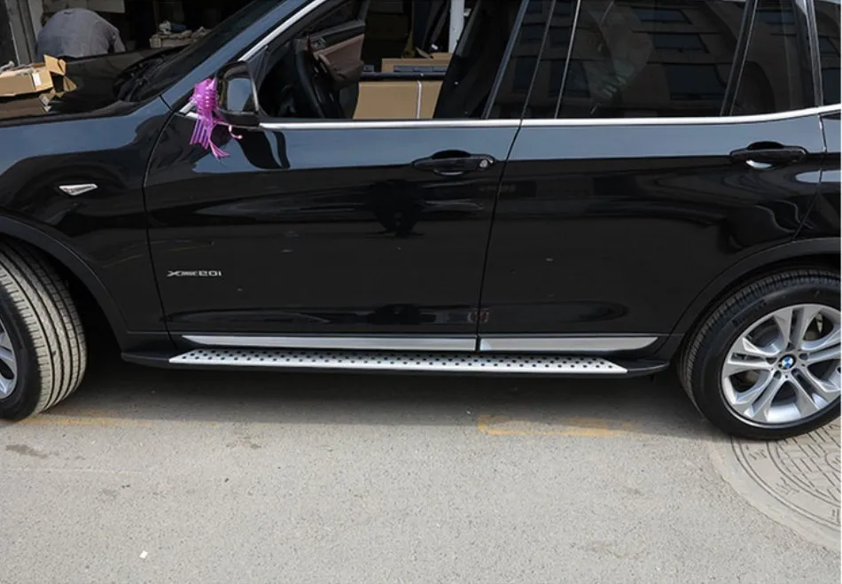Высокое качество автомобиля алюминиевый сплав ходовые доски боковой шаг бар педали Подходит для BMW X3 X4 F25 F26 2011.2012.2013