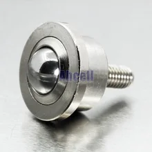 SP-15FL 15mm bola M8 parafuso de montagem bola de rolo de aço de carbono 50kgs rodízio capacidade de Carga rosca da haste do parafuso prisioneiro SP15FL de transferência de Bola unidades