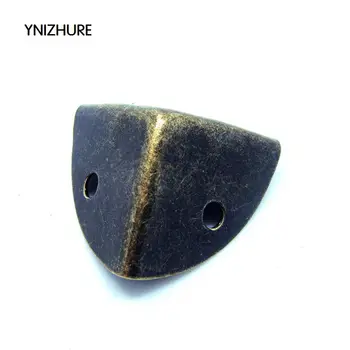 

50pcs 25mm Real Metal Corner Brackets For Wood Corners Trilateral Antique Wooden Decorative Gift Wrap Angle Iron Purses