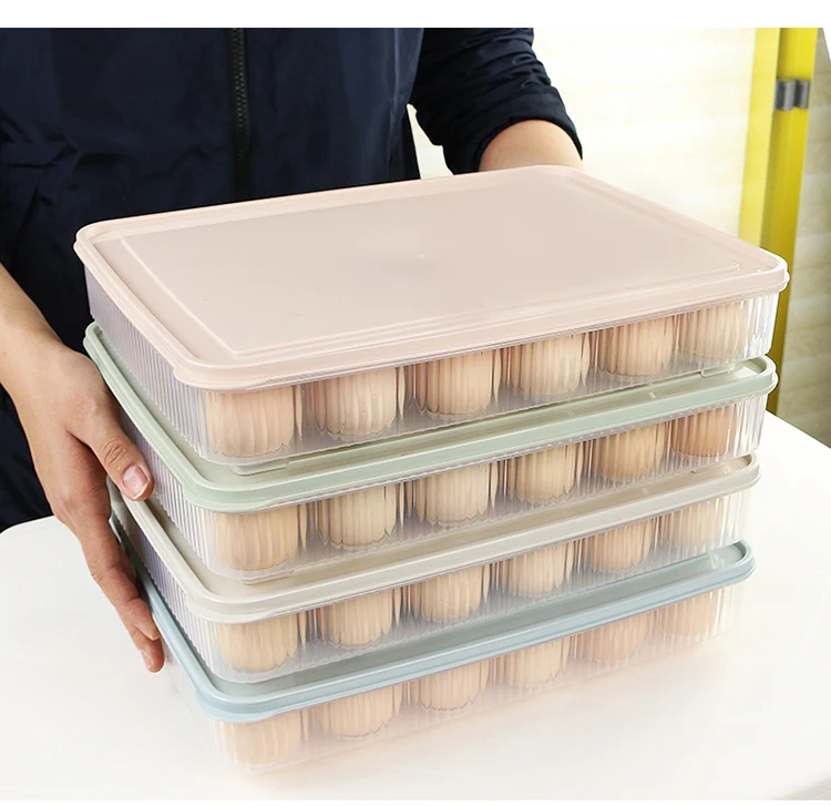 BNBS 4824 натуральная четыре цвета Высокое качество пластик кухня 24 отверстия сетки портативный лоток для яиц контейнер в холодильник ящик для хранения