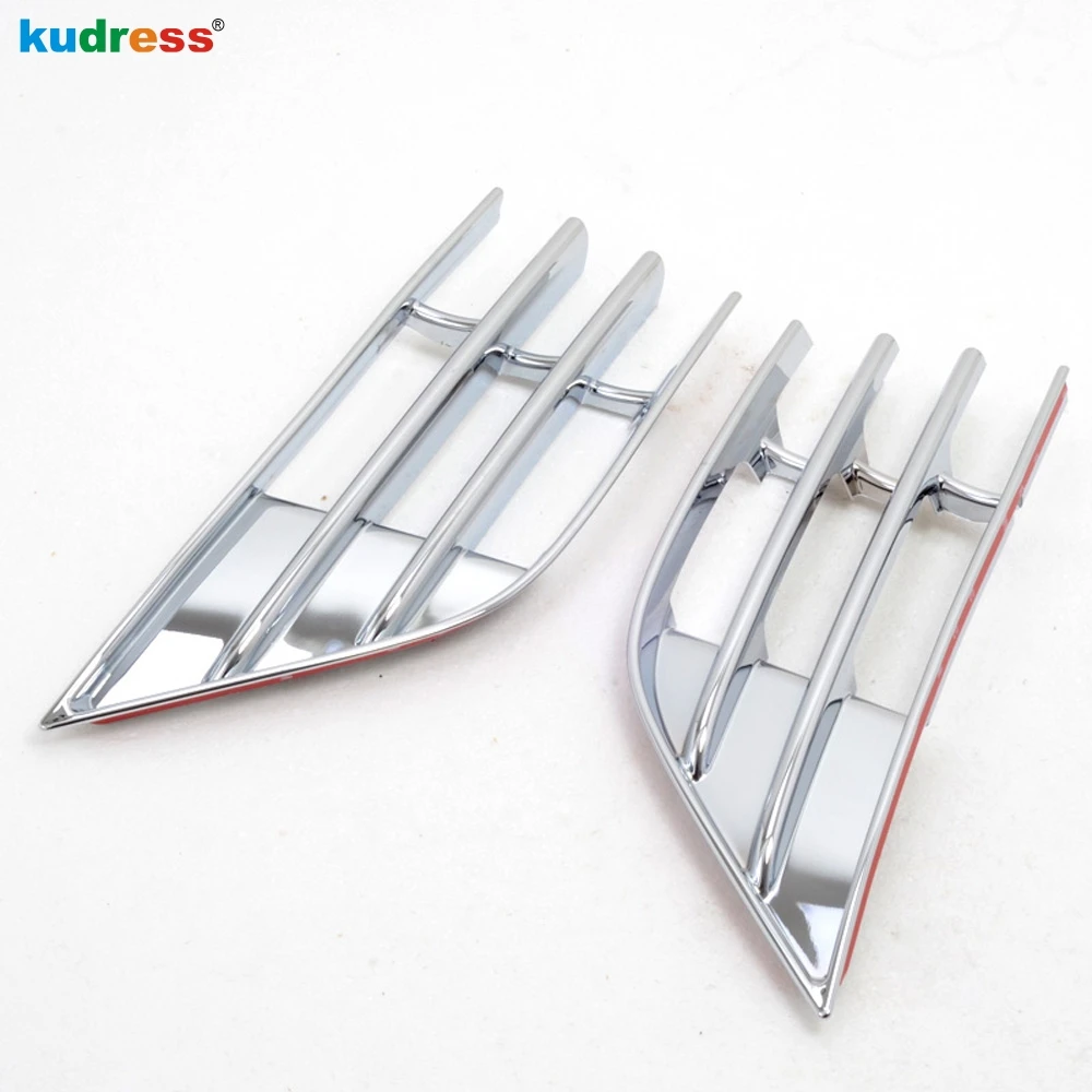 

For Mazda 6 Atenza 2014 2015 2016 ABS Chrome Front Center Grill Grille Cover Trim Front Grille Around Decoration 2 PCS