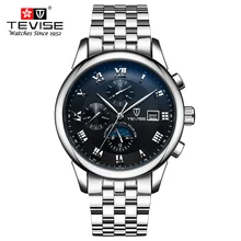 TEVISE Mode Casual Hommes Montres Top Marque De Luxe D’affaires Automatique Montre Mécanique Hommes Montre-Bracelet Relogio Masculino