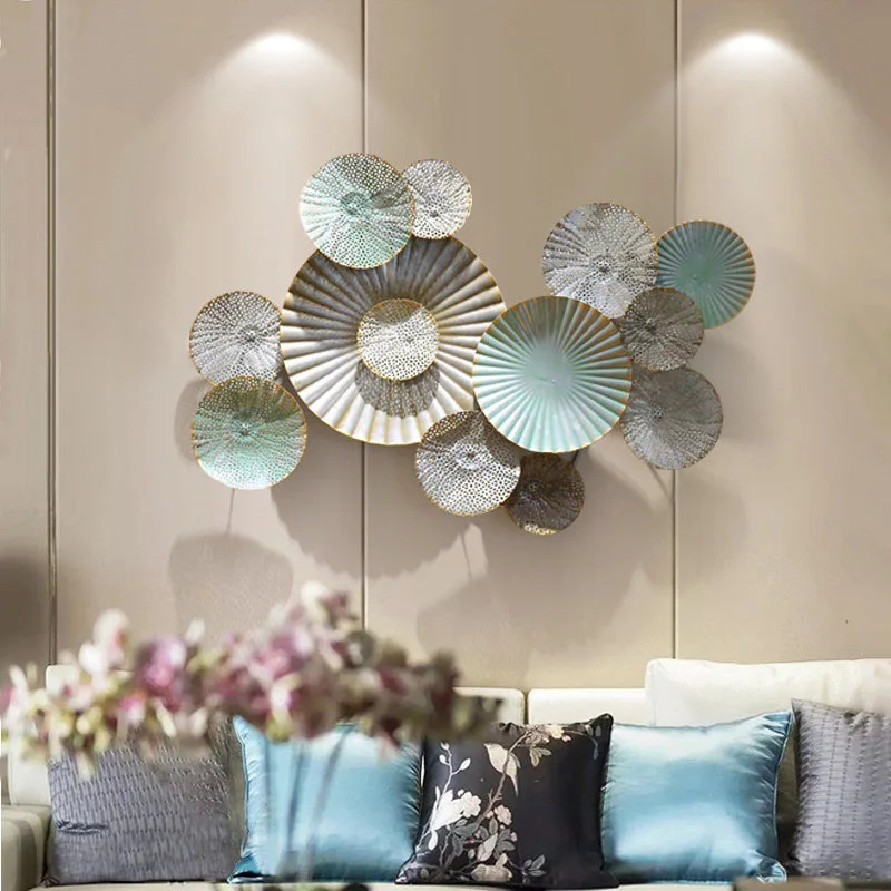 

81cm Modern three-dimensional sofa background Creative home hotel wrought iron wall hanging decoration Hollow craft