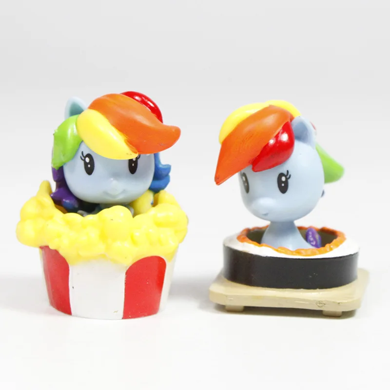 12 шт. игрушки My Little Pony Cutie Mark Crew Mini Doll Friendship is Magic Rainbow Dash Twilight Sparkle рисунок