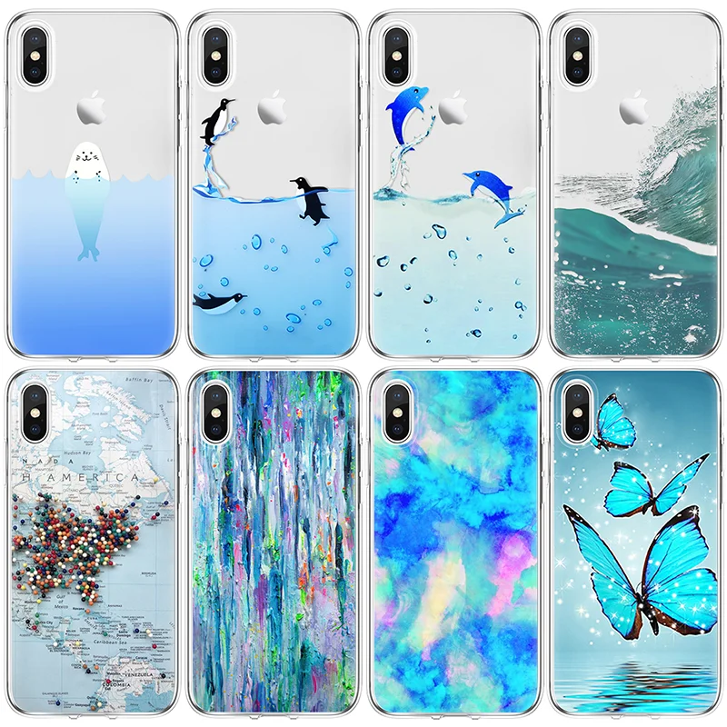 

For Cover iPhone X Xs Max XR 5 SE 6s S 7 8 Plus For Xiaomi Mi A1 A2 5X 6X 4 4C 5 5S Plus 6 8 Mi Mix 2 2S Note 2 3 Ocean TPU Case
