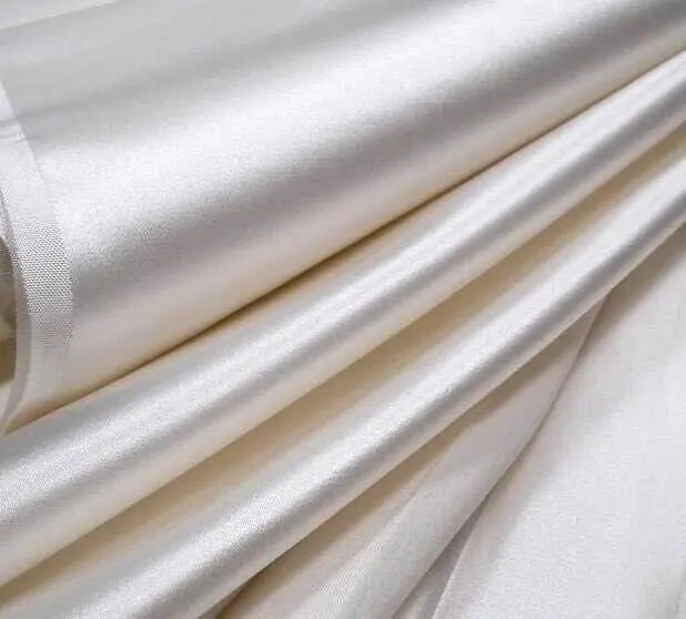 Howmay 100 Pure Silk Duchess Satin Fabric 26.5m/m 140cm Yarn Dyed