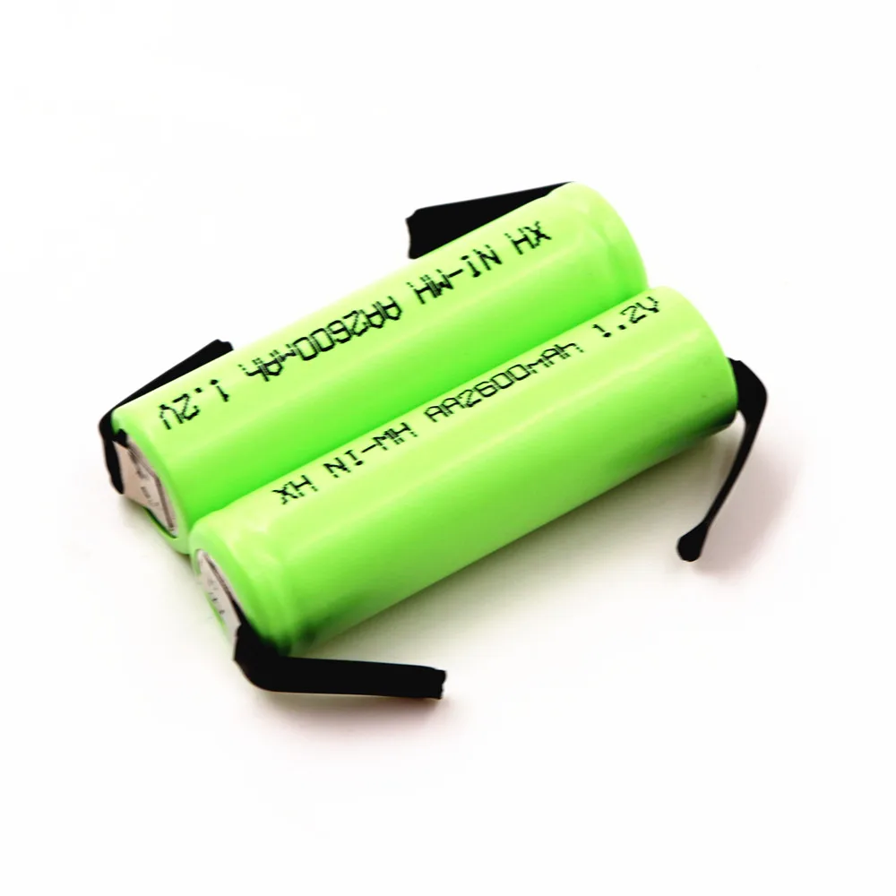 Большая емкость AA Ni MH аккумуляторная батарея 2600 mAh 1 2 V с пятно сварочное