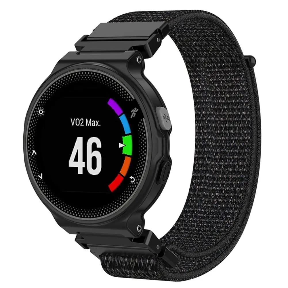 Для Garmin Forerunner 220 230 235 630 620 735 Смарт-часы нейлоновый спортивный ремешок на запястье ремешок для наручных часов - Цвет: Black