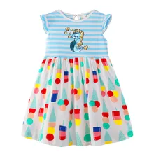 Kids Stripes Polka Dot Flower Dress Girl Unicorn Floral Dress Girls Unicorn Dress Summer Cute Princess Children Clothing Kids Stripes Polka Dot Flower Dress Girl Unicorn Floral Dress Girls Unicorn Dress Summer Cute Princess Children Clothing