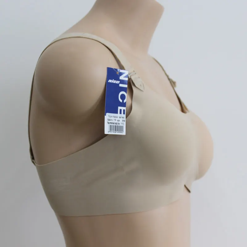 

Silicone Prosthesis Bra Beige 34 36 38 40 42 One-piece Insert Silicone Breast Forms Bra Crossdress Bra for Artificial Breasts