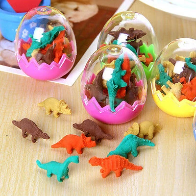 8Pcs/Pack Novelty Mini Dinosaur Egg Pencil Rubber Eraser with egg ZN 8Pcs/Pack Novelty Mini Dinosaur Egg Pencil Rubber Eraser with egg ZN