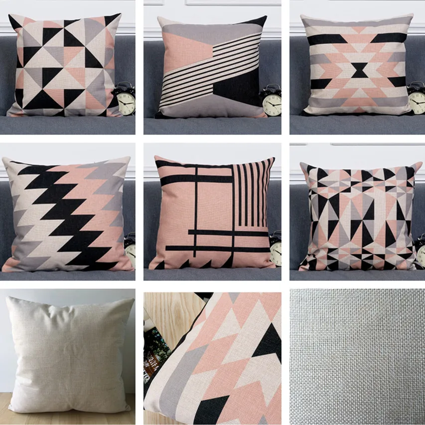 Pink Pillow Cover Nordic Style Cushion Cover Decorative ...